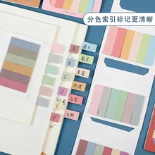 

120Pcs Memo Pad Posted It Sticky Kawaii Notes Macaron Morandi Colors Paper Sticker Notepad Bookmark School Supplies Stationery