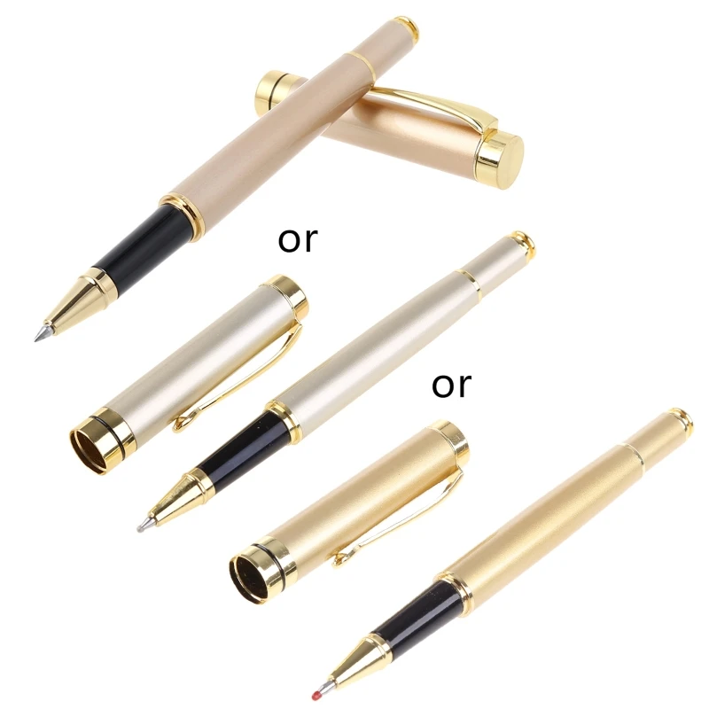 Luxury Metal Ballpoint Pen Black Gel Pens Stationery Office Suppli