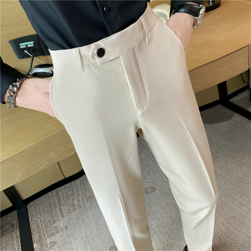 Groom White Suit Pants Men Formal Wear 