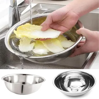 스테인리스 스틸 그릇, DIY 케이크, 빵, 샐러드 믹서, 저녁 식사 라운드 수프, 밥 그릇 접시, 주방 요리 도구, 야채, 과일 대야