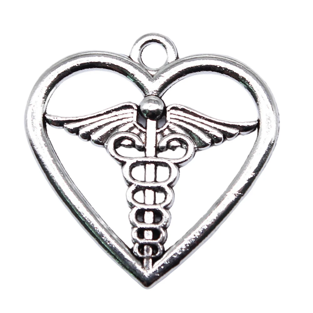 

10 шт./партия, подвески в виде сердца, 26 х26 мм