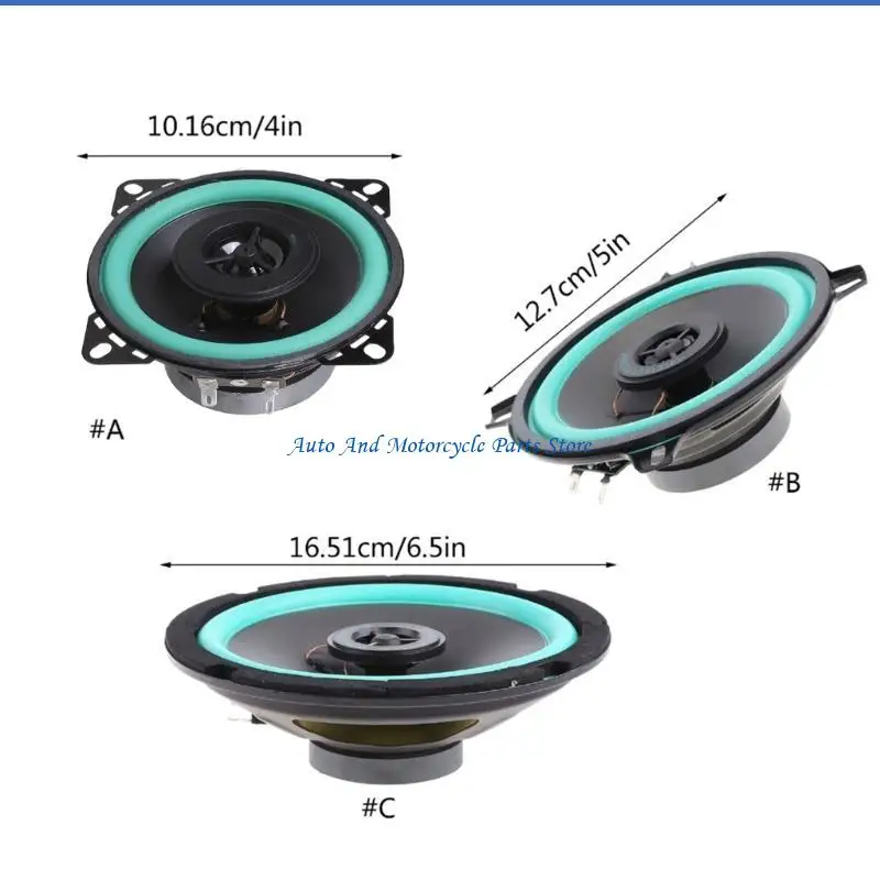 P9FD 자동 자동차 HiFi 동축 스피커 차량 문 오디오 음악 스테레오 전체 범위 주파수 스피커 방습 4/5/6.5