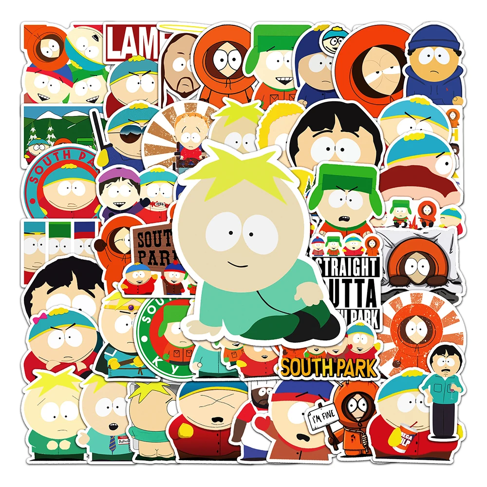 50pcs Parks In The South Stickers for Kids Cartoon Decals Toys DIY Laptop Skateboard Car Waterproof Cute Sticker Gifts - 3