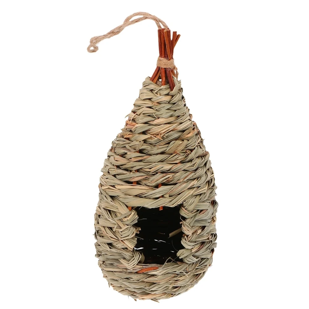 

Garden Ornament Straw Woven Tree Branches Weaving Bird Cage Nest Hanging Bird Cage Shelter And Warmth Straw Woven