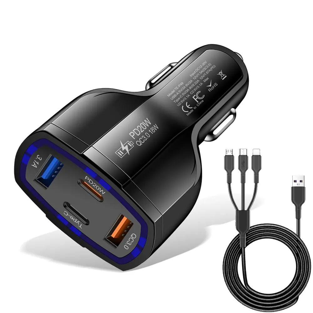 Chargeur voiture Usb Type A + Type C 38W PD Xssive XSS-CC32