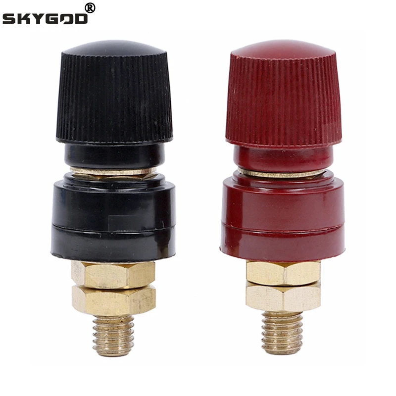 Wire Connectors Wire Binding Post Thread Screw M5 M6 M8 M10 Black + Red Set Weld Inverter Clamp Power Supply Splice Connect Battery Terminal terminal connector electrical connectors plug wire splitter soldering terminal
