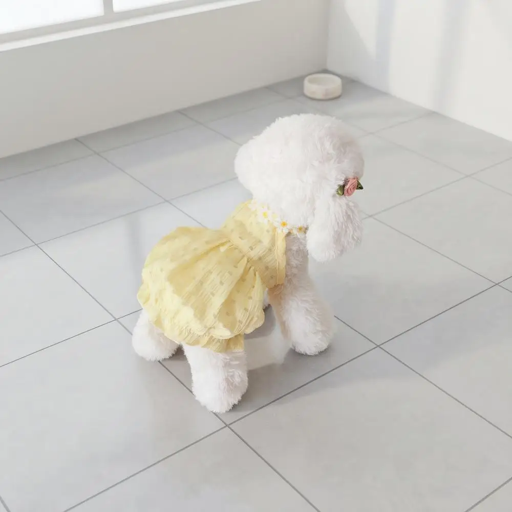 예쁜 꽃무늬 스타일 칼라 고양이 드레스 귀여운 얇은 강아지 튀튀 스커트 미니 ..