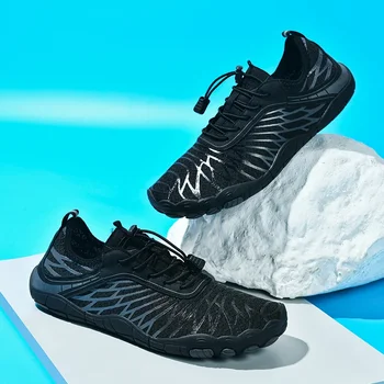 أحذية رياضية جديدة للجري للرجال، أحذية سباحة بدون إسقاط، أحذية مائية عالية الجودة، أحذية مائية واسعة حافي القدمين
