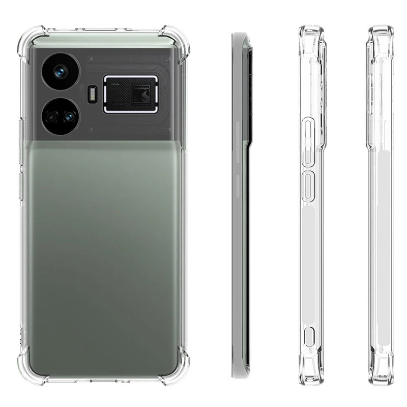 

Воздушная подушка, яркая задняя крышка из прозрачного силикона и ТПУ для Realme GT 5 240W RealmeGT5