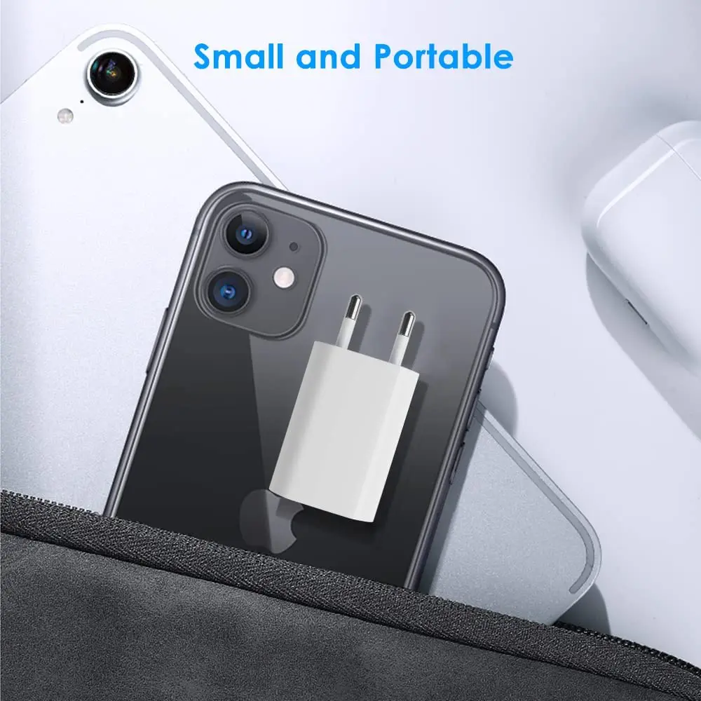 10Pcs/Lot EU Plug Phone Charger Wall Travel Power Adapter USB Fast Charging for Pro 11 XS MAX XR X