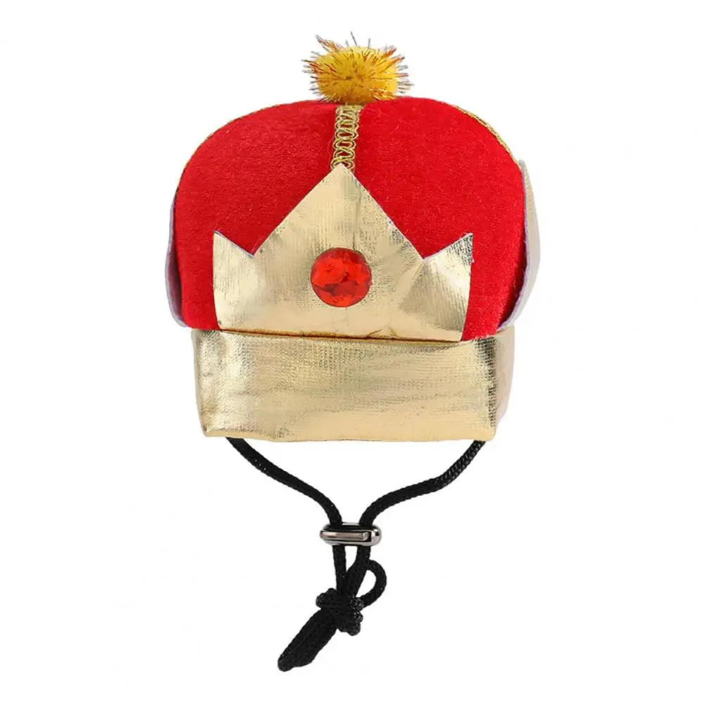 

Dog Hat Adorable Pet King Crown Hat for Dogs Cosplay Prop Soft Headwear Adjustable Size Pet Supplies for Cute Canines Adjustable