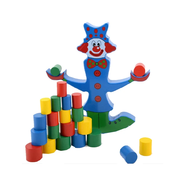 Kit de construction de modèle de Clown pour bébé, jeu d'équilibre en bois,  blocs de construction pour enfants, jouet éducatif d'éveil, sécurité de  haute qualité - AliExpress