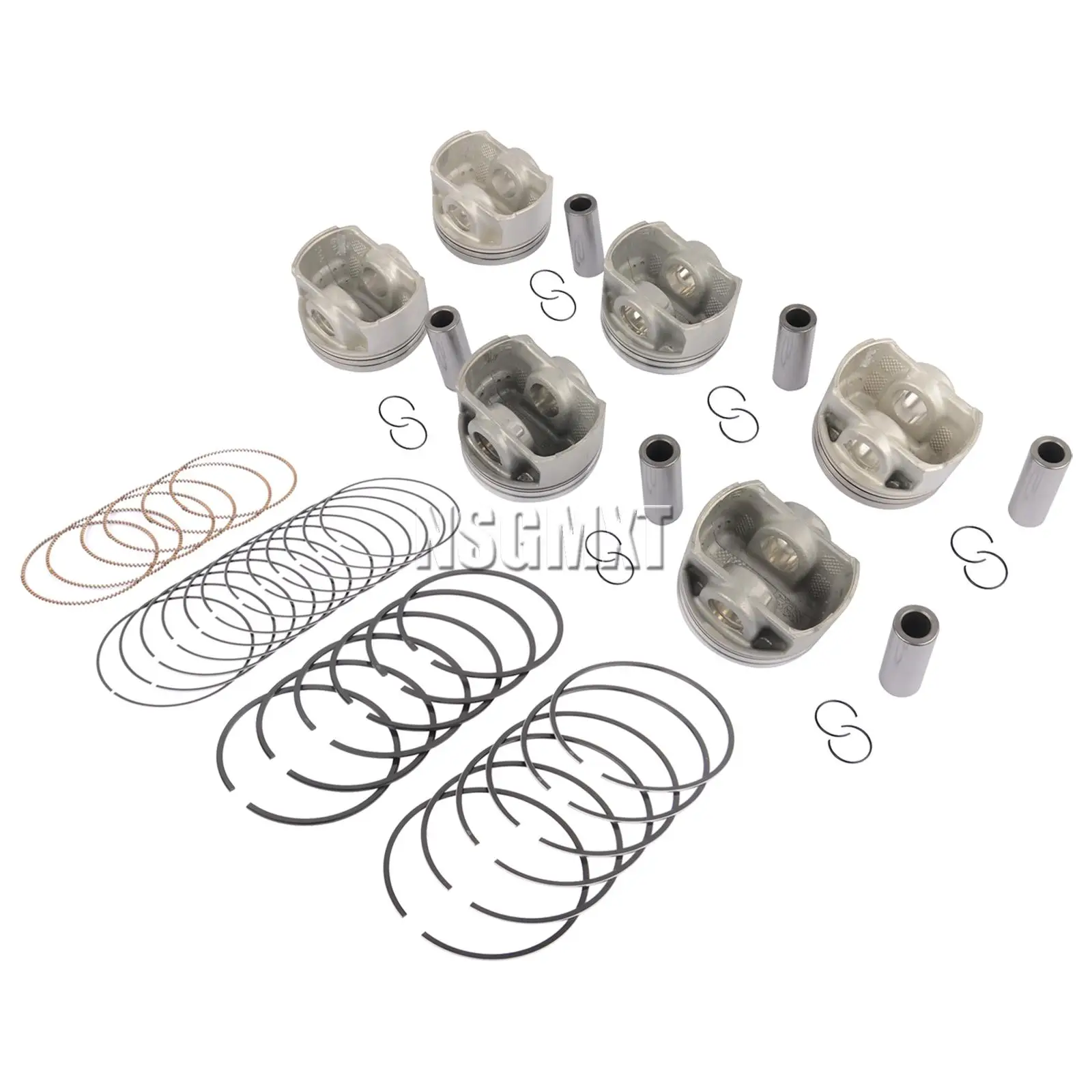 AP01 6x Pistons & Rings Set Φ84.51mm for VW Touareg Audi A4 A5 A6 A7 A8