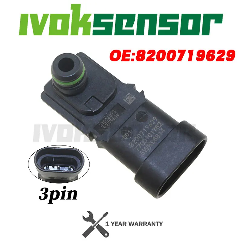 8200719629 8200121800 8200105165 7700101762 MAP Sensor for Renault Clio Espace Kangoo Megane Scenic Laguna Logan Thalia 1.2 pressure transducer sender