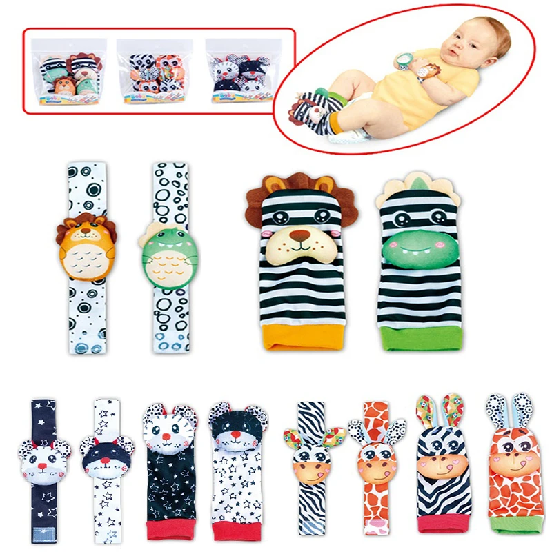 Infant Baby Kids Socks Wrist Rattle Set Toys Foot Socks 0~6 Months Newborn Grab Training Rattles Educational Games Baby Toy Gift images - 6