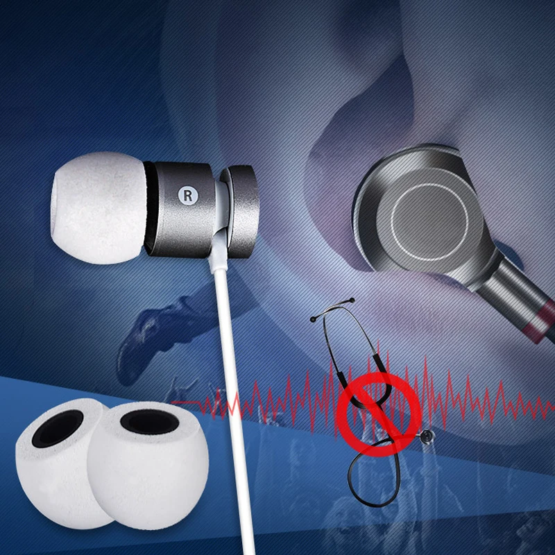 3쌍 메모리 폼 이어 팁 TS-200 SOUNDPEATS H1 이어폰형 이어폰용 4.5mm(L M S) 4.5mm-5.5mm 헤드셋 소음 차단 이어팁
