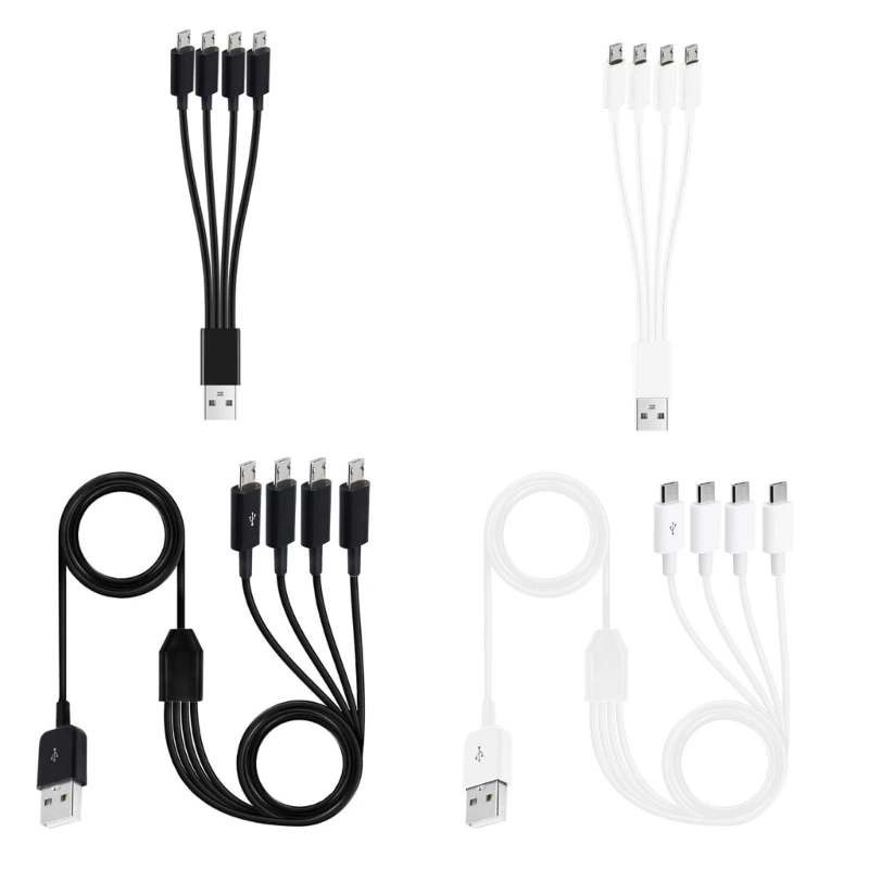 Micro USB Charging Cable 4 in 1 Multi For Multiple Devices 4 Tablets or Phones Simultaneously