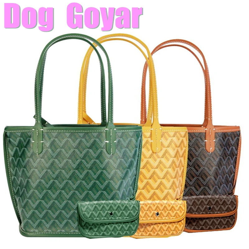 

dog goyar bag A++++ little bag one shoulder handbaglarge capacity shoulder Shopping bag Mummy tote Bag double sides leather mini