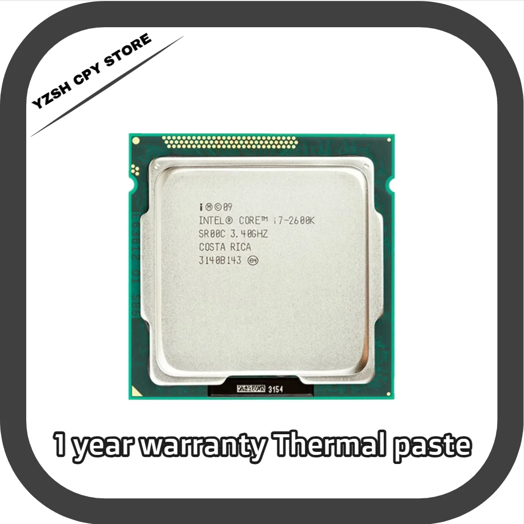 

Intel Core i7-2600K i7 2600K 3.4 GHz Quad-Core CPU Processor 8M 95W LGA 1155
