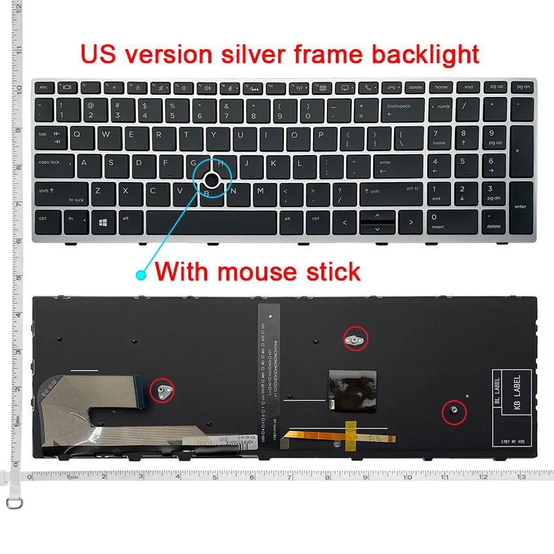 Nowy laptop US/RU/SP klawiatura do HP 850 G5 G6 855 G5 755 G5 750 G5 klawiatura laptopa US podświetlany L14366-001