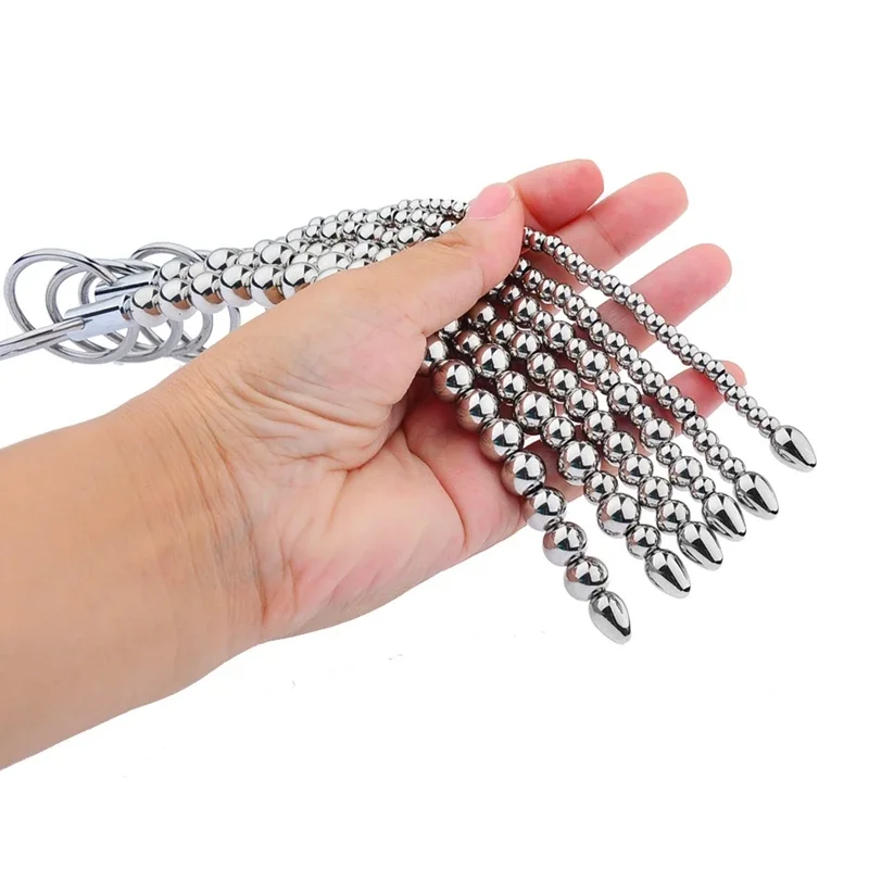 Stainless Steel Urethral Sound Catheter Dilator SM Insert Penis Plug Urethral Pull Beads Sounding Massager Sex Toys For Men