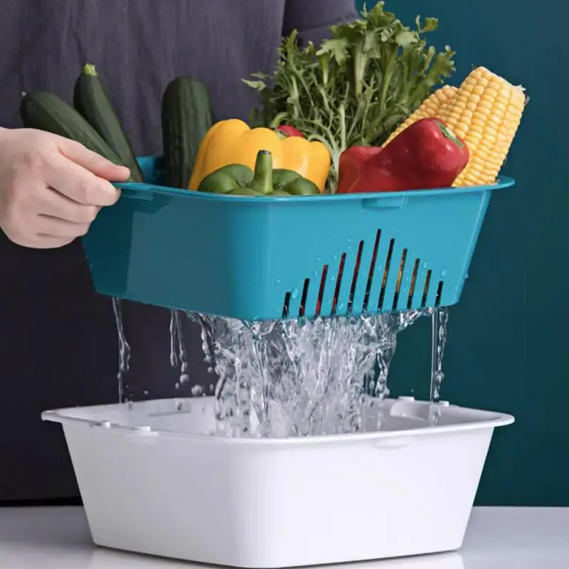 

CHAHUA Double Layer Drainage Basket - The Perfect Solution for Large, Small, and Medium-sized ItemsIntroducing the CHAHUA Doubl