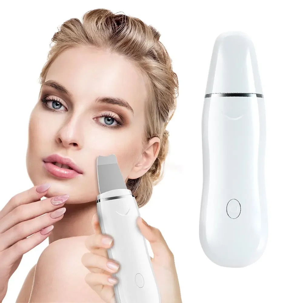 

New Ultrasonic Face Skin Scrubber Skin Shoveling EMS Micro-current Ion Import Facial Skin Lift Pore Clean Face Peeling Beauty