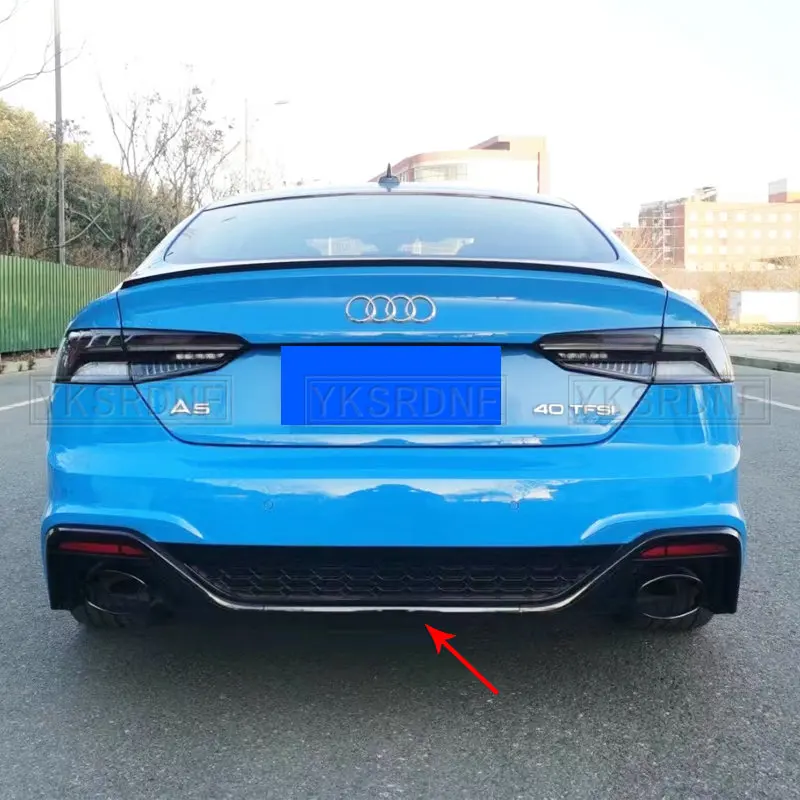 아우디 신형 A5 B9.5 S5 S-라인 해치백 2021-2022 자동차 액세서리용 브라이트 블랙 리어 범퍼 립 디퓨저