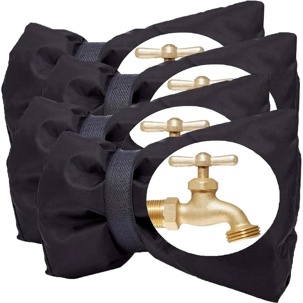 4-Piece Winter Insulated Faucet Cover, Hose Outdoor Faucet Cover, Winter Antifreeze Protection Outdoor Cover Socks