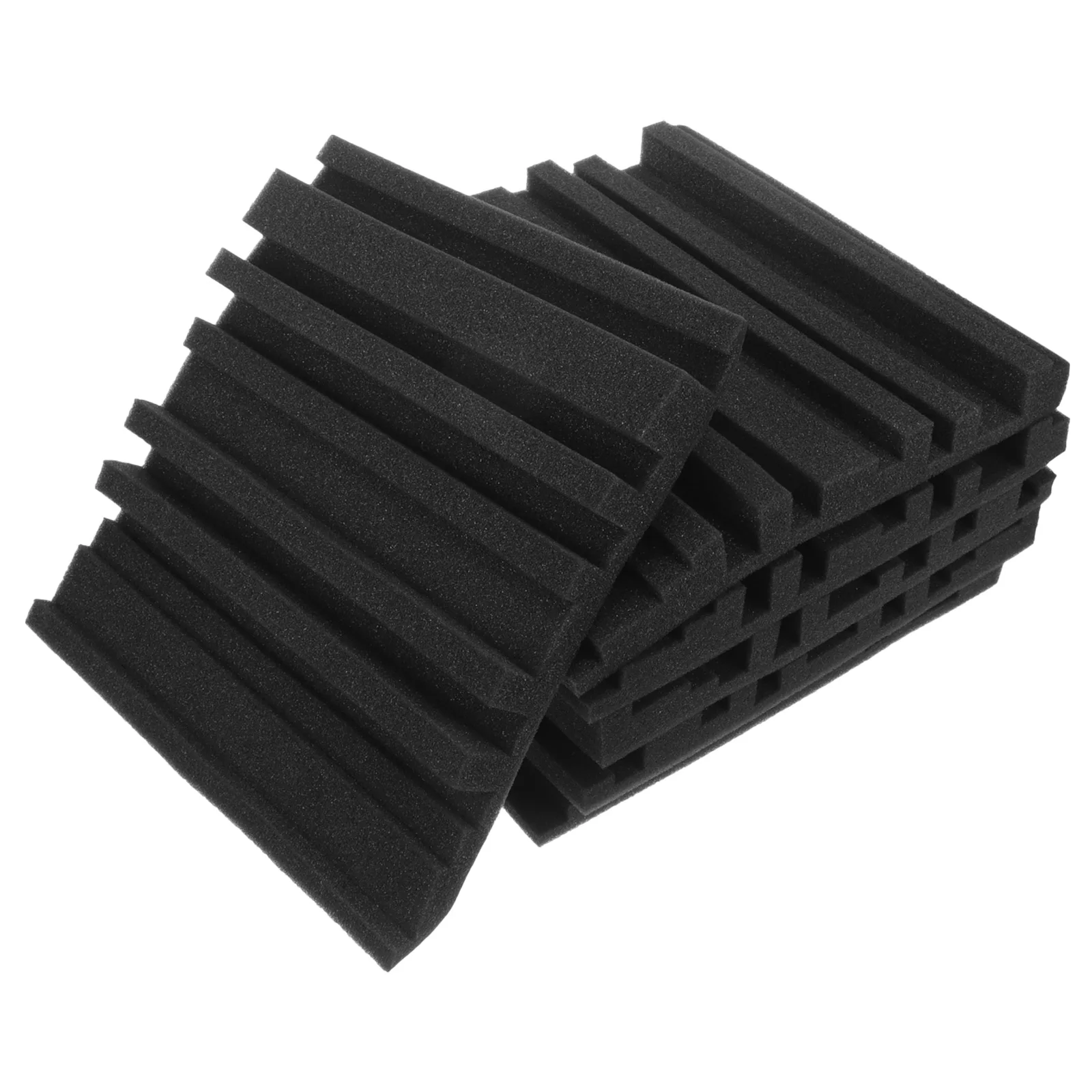 【100%-original】 6 Pcs Sound Absorbing Cotton 30x30x2 5cm Black High Density Retardant for Studio KTV Foam Panels Soundproofing Acoustic.