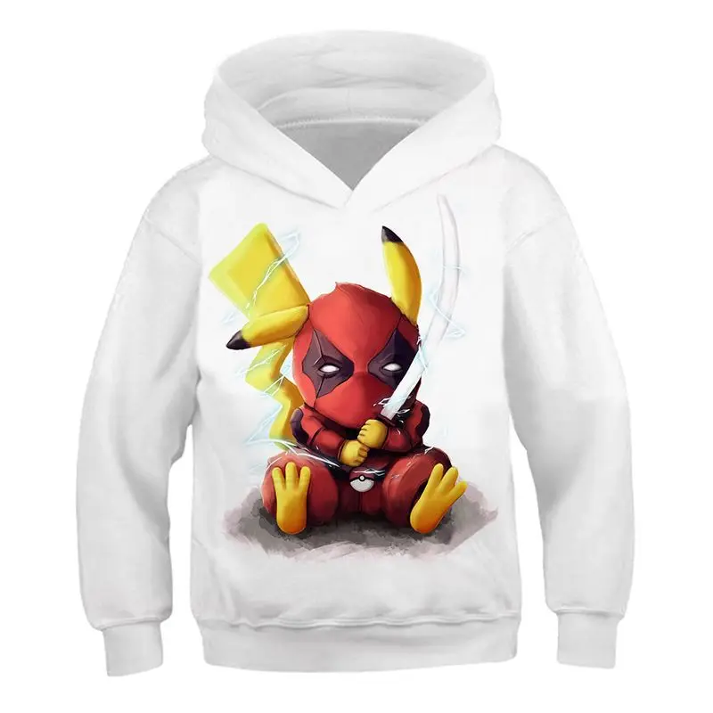 

Pikachu Charmander Kid Clothing Tops Boy Sweatshirt Print Hoodie Funny Spring and Autumn Pokemon Children Long Sleeve Pullover