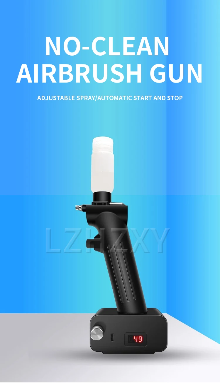 No-clean airbrush gun, model spray painting, air pump acrylic paint painting, po