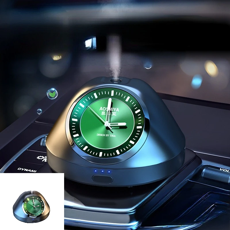 

2023 New Smart Car Clock Spray Aromatherapy Instrument Console Fragrance Diffuser Luminous Perfume Accessories Start Stop Luxury