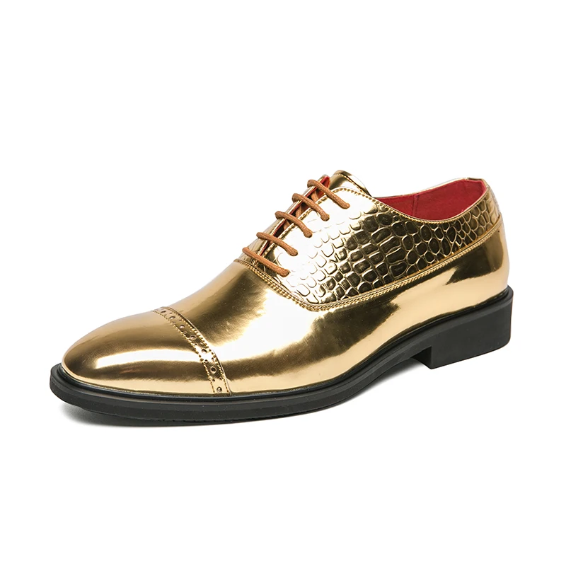 green emerald velvet dress Men Shoe Amali Metallic Gold-035C – Men Suits Direct main image 0