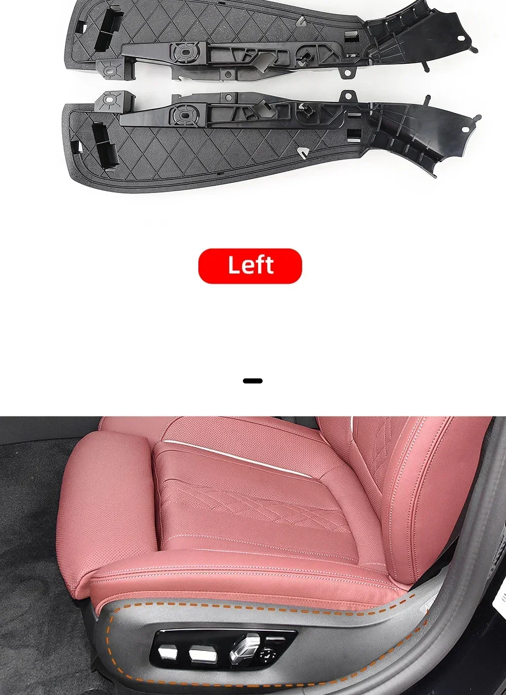 Für BMW F10 F07 F02 G30 G12 Auto Vordersitz Seite Halterung Kunststoff Abdeckung Für BMW 5 7 Serie 520 525 535i 730 740 Auto Zubehör – Detail 5