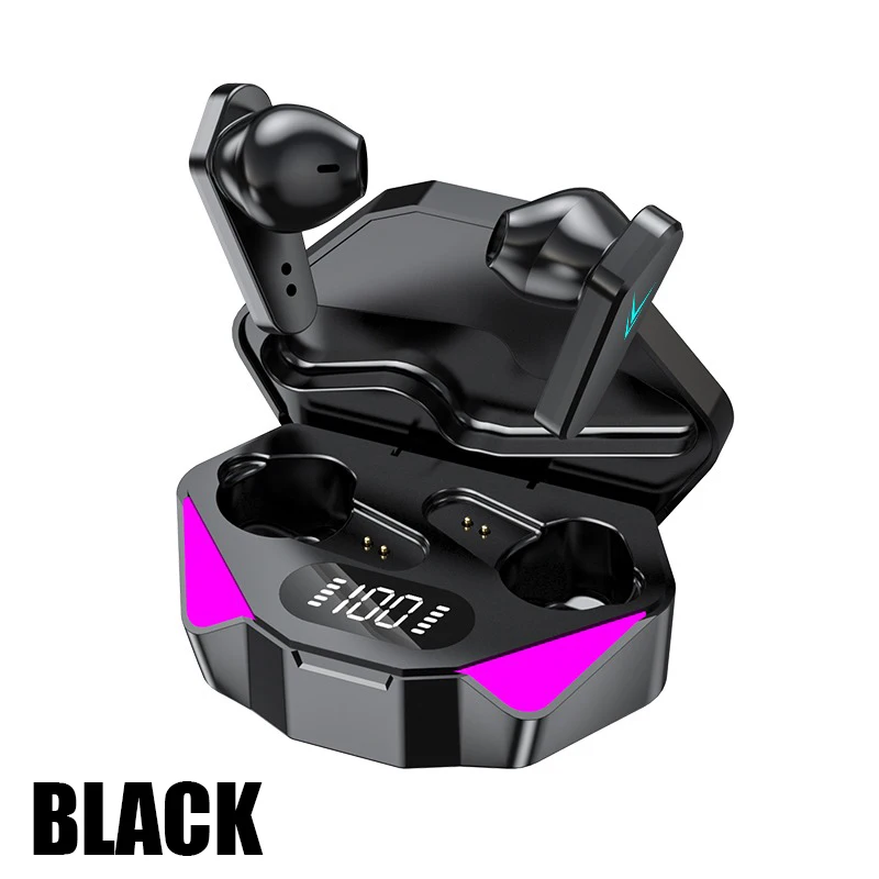 Écouteurs stéréo sans fil Bluetooth TWS, avec LED, pour joueurs, compatibles avec les smartphones iPhone, Android, iOS, Huawei, Xiaomi, Redmi, mi, avec micro.