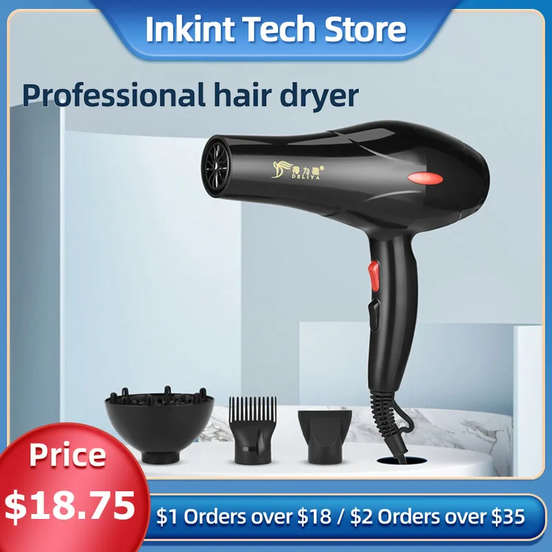 2200W Professional Ionic Hair Dryer Travel Home Use High Power Blow