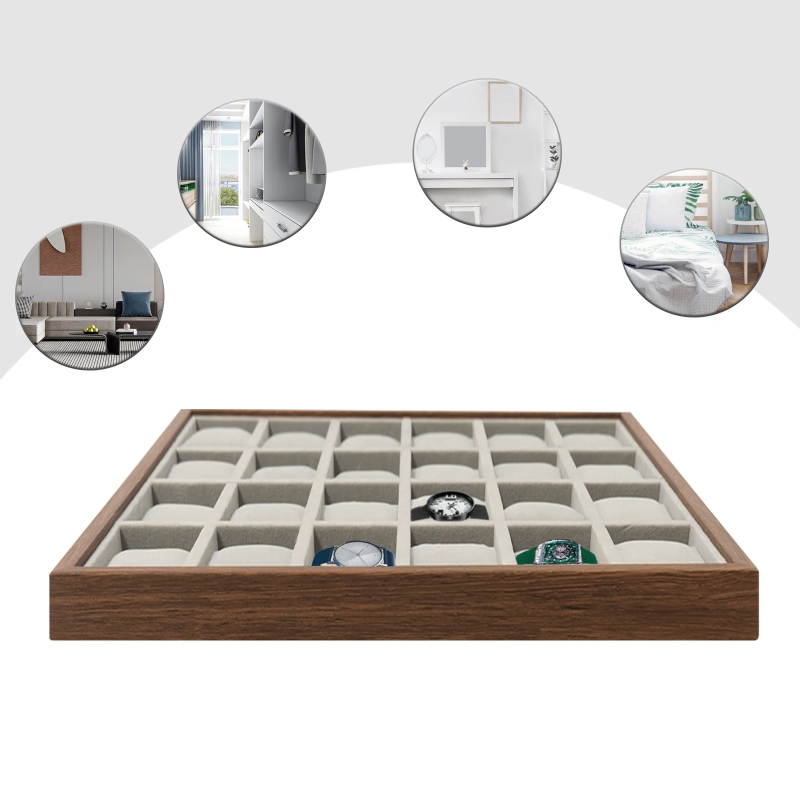 30/24-Compartment Watch Box: Ideal Storage and Display for Collectors, Organize and Sho... - SKU DSB01643 - UGI Packaging