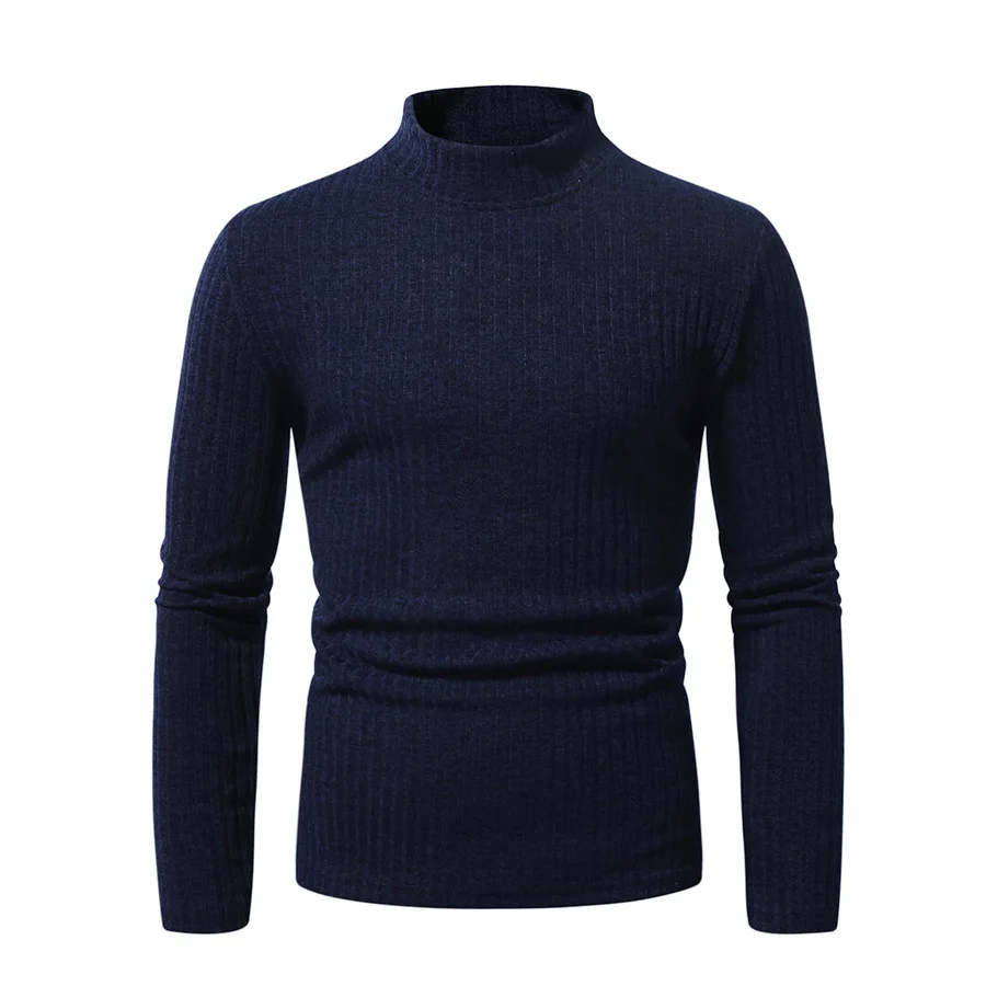 Men Autumn Winter Knitted Turtleneck Pullover Sweater