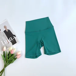 High Waist Women's Yoga and Workout Shorts - Soft, Comfortable Sportswear - M (Bluish Green)