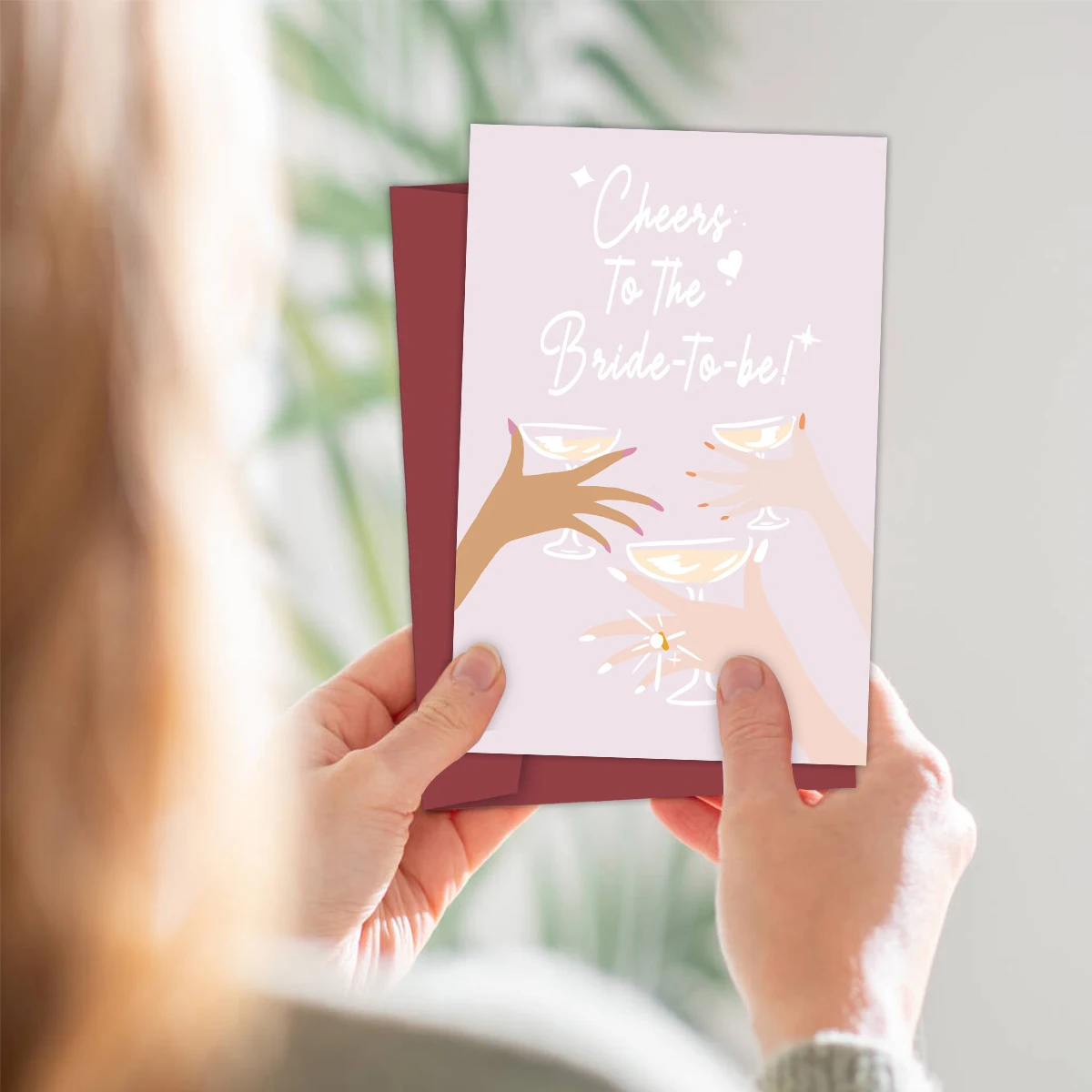 1PC Sweet Bridal Shower Card Funny Engagement Card For Her Wedding Congratulations Card Cheers To The Bride To Be Funny Gifts greeting cards