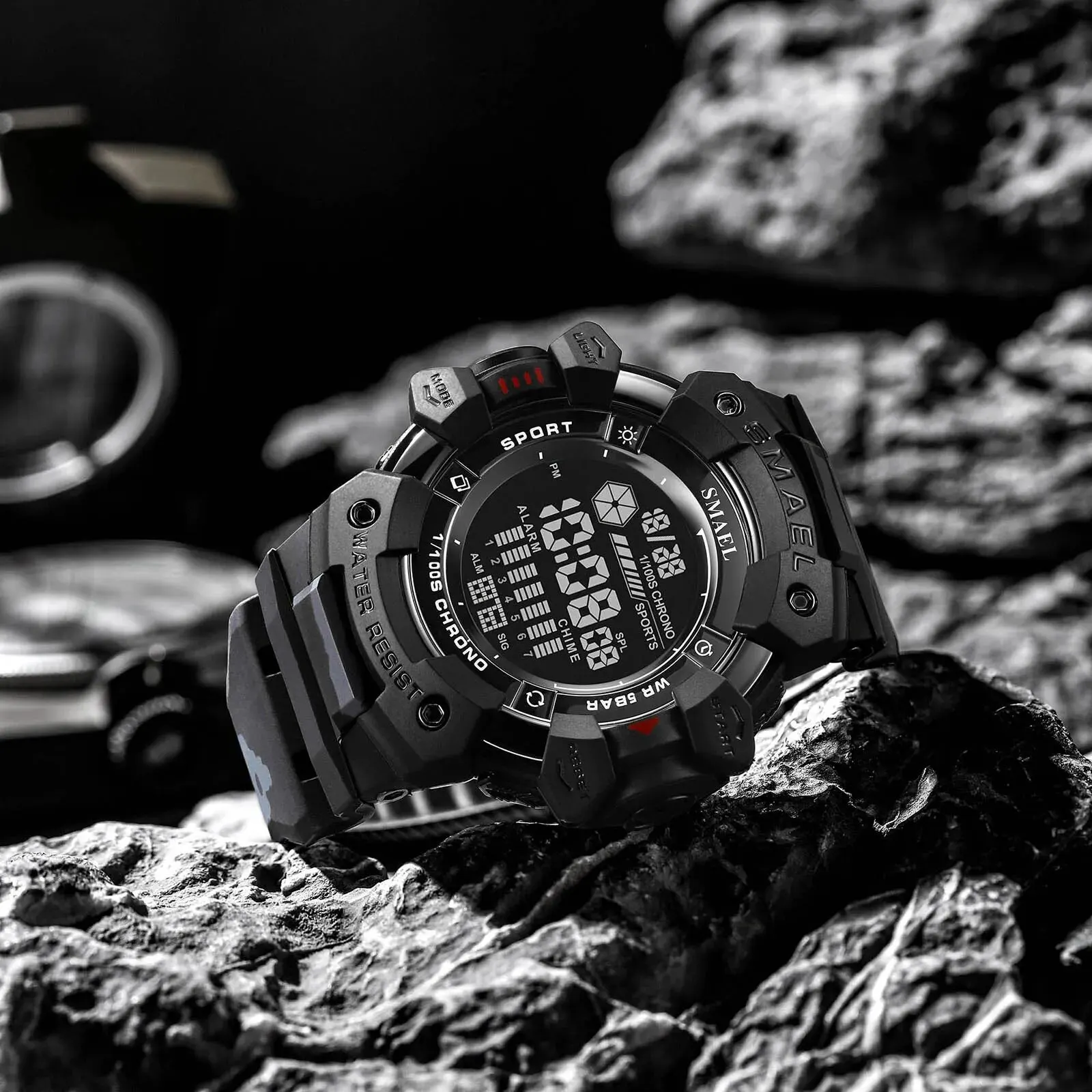 SMAEL Orologio Sportivo Uomo, 5 ATM Impermeabile