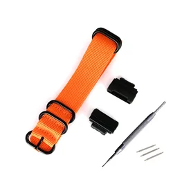 Durable Nylon Watch Strap with 16mm Terminal (Orange)