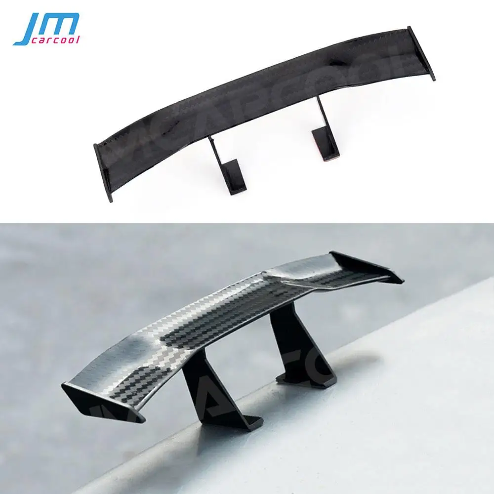 Car Rear Wing Spoiler Carbon Fiber Mini Racing Small Wing Twill Look GT Style Tail Air Deflector Boot Decorate For BMW For Universal