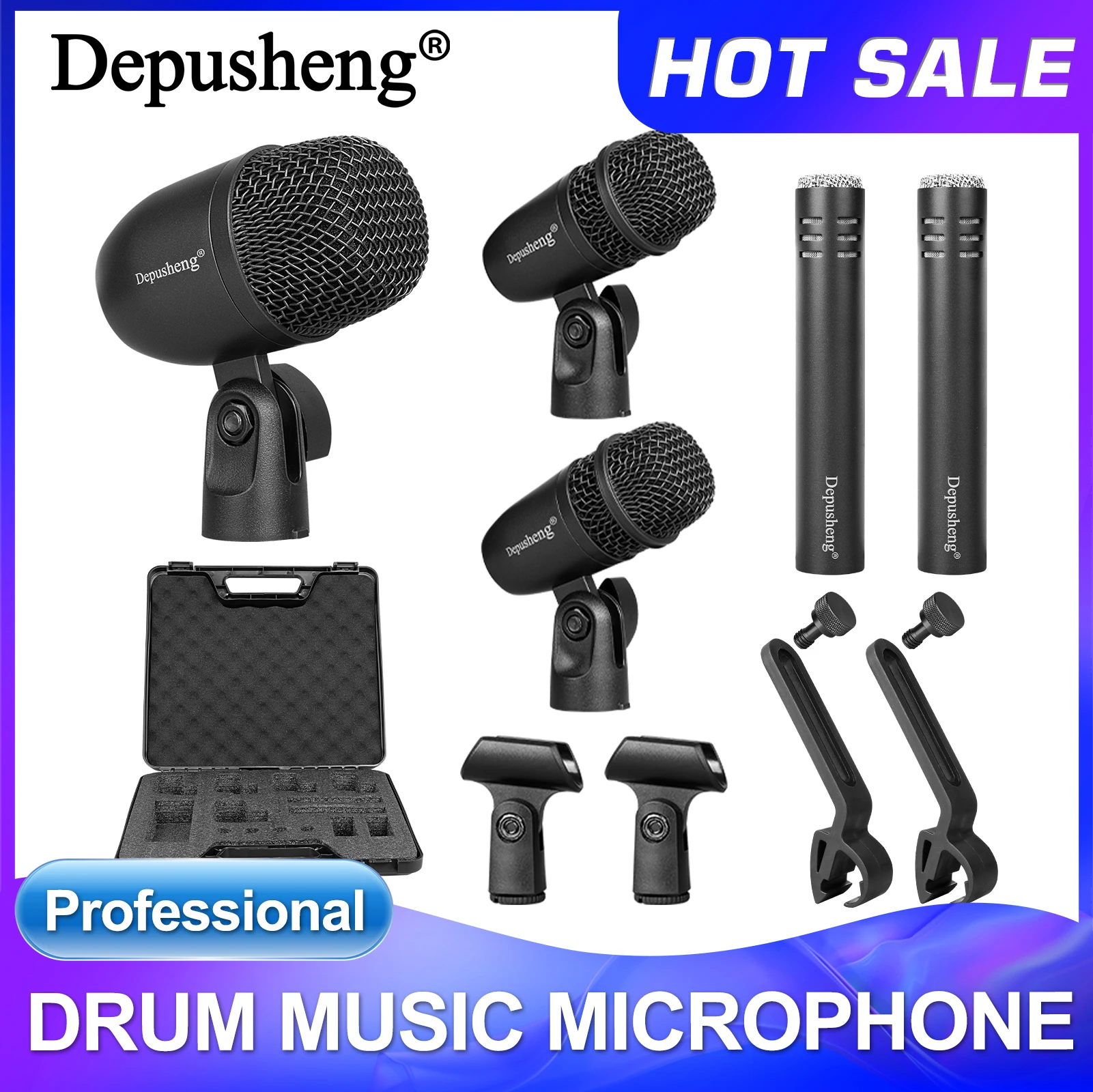 Mic Drum SET マイクとクリップセット S6f0a2c4fa943431a973d9ebb4d495