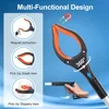 1-Pack 34 Inch Extra Long Grabber Reacher with 360°Rotating Jaw & Magnet Foldable Pickup Mobility Aid Reaching Assist Tool 5