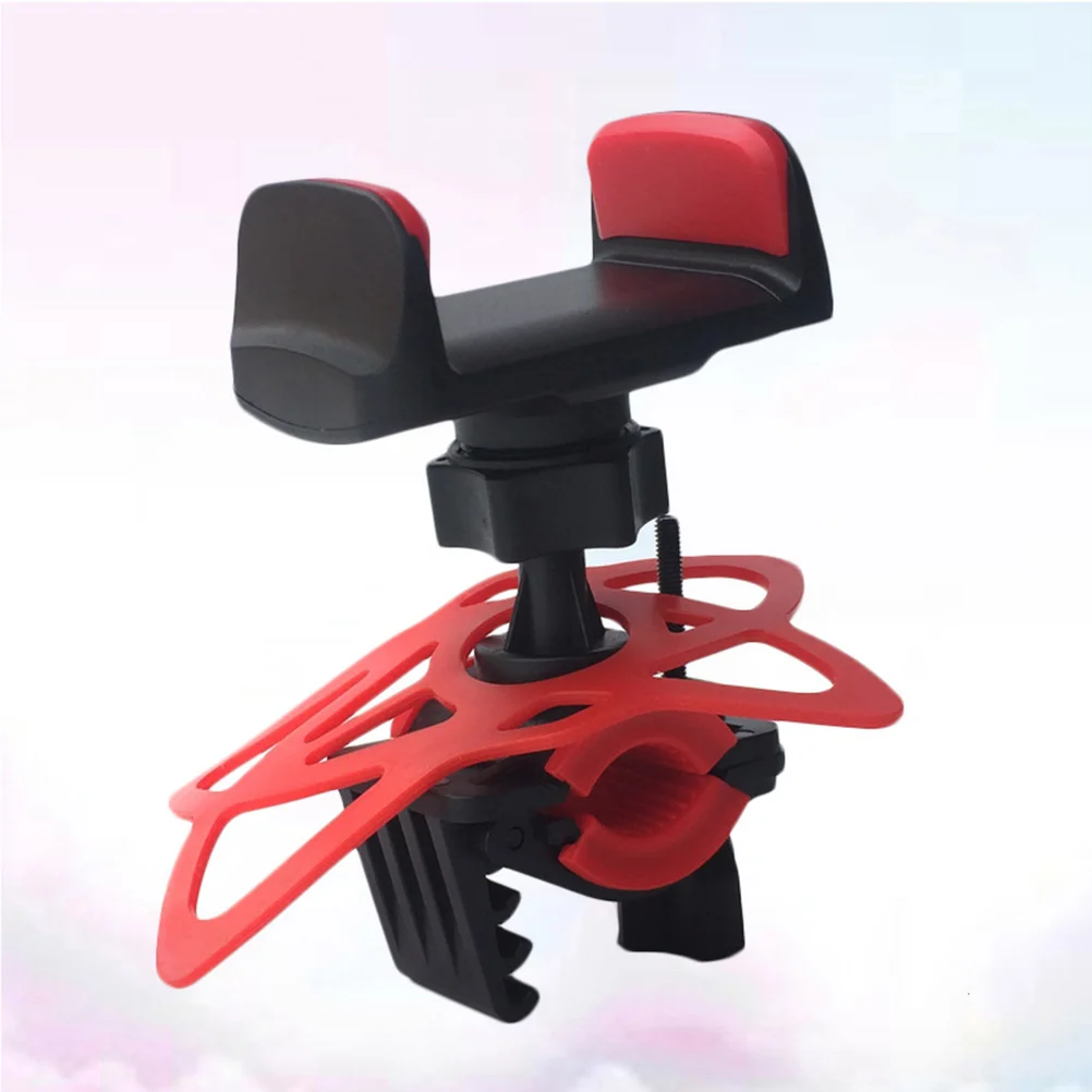 

Bike Mount Tight Clip Bracket Outdoor Riding Accessories for Road Motorcycle Mountain Bike ( Black+ Red )