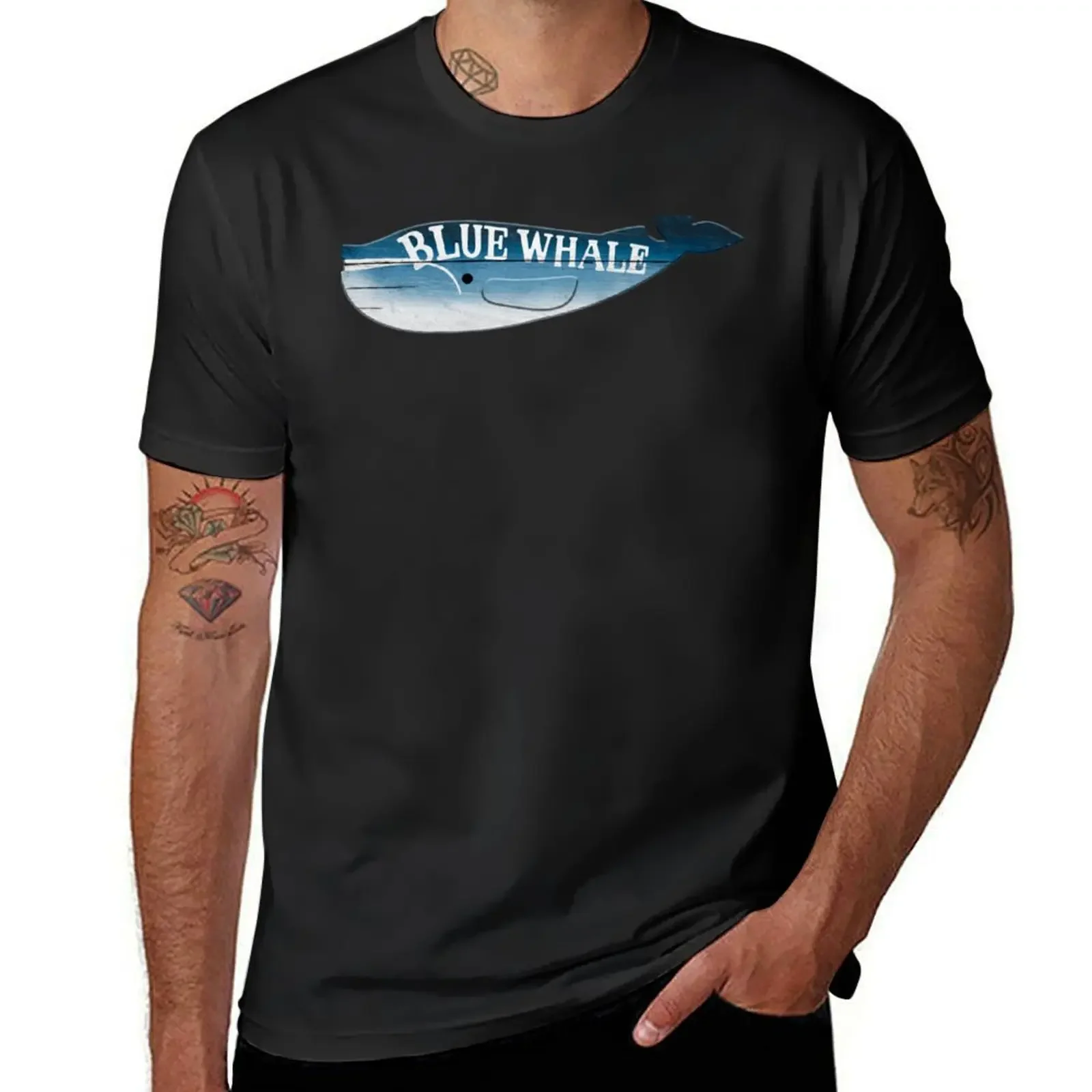 A Blue Whale Cast Dark Shadows Classic T-Shirt Plain Animal Prinfor Boys Mens Workout Shirts