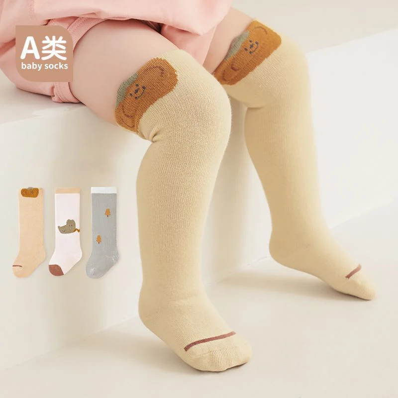 

MILANCEL New Autumn Baby Knee Socks Infant Cute Cartoon Floral Stockings 3Pairs a Lot