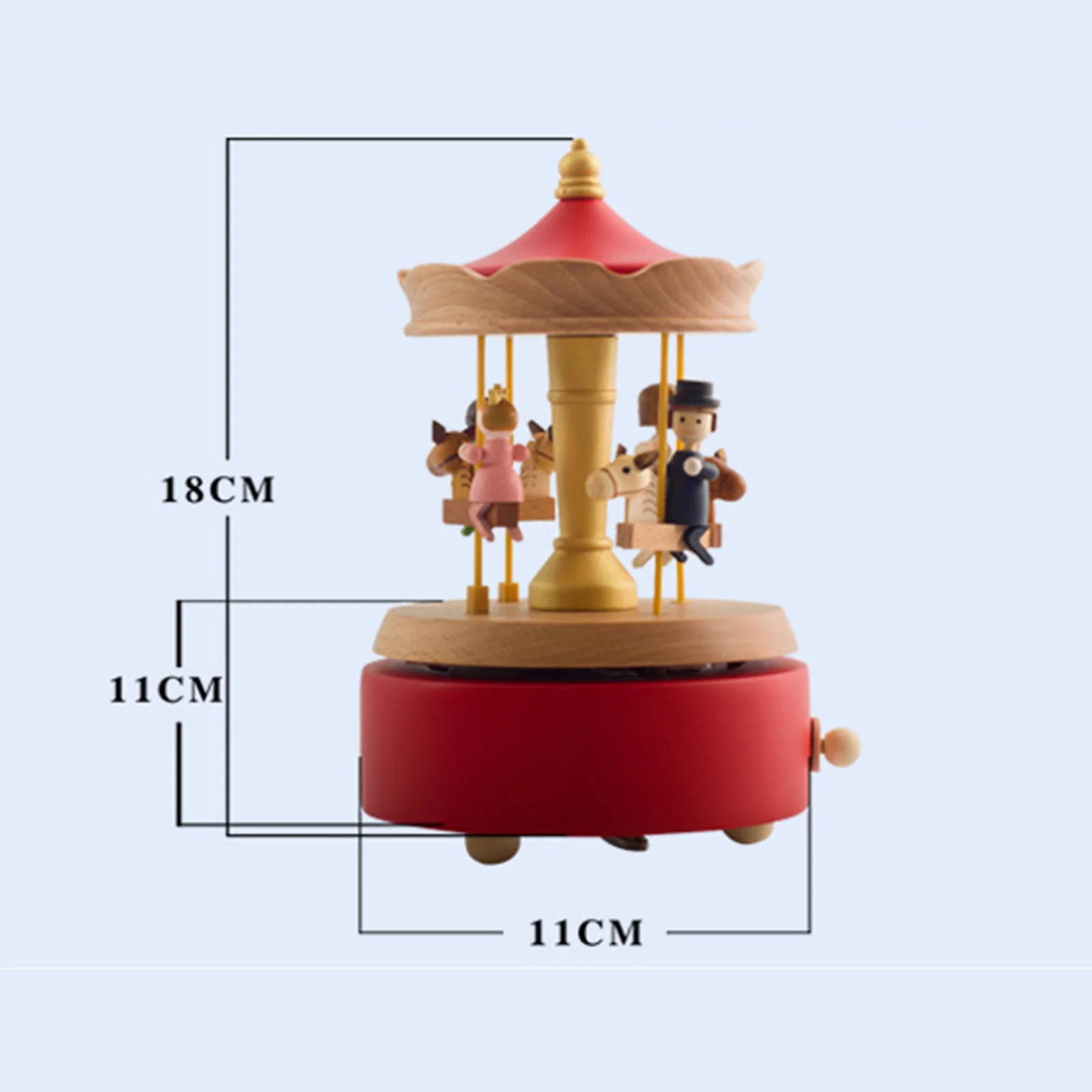 Wooden Christmas Music Box Rotating Mechanism for Music Box Holiday Desktop Christmas Music Box Figurine for Living Room Party 6